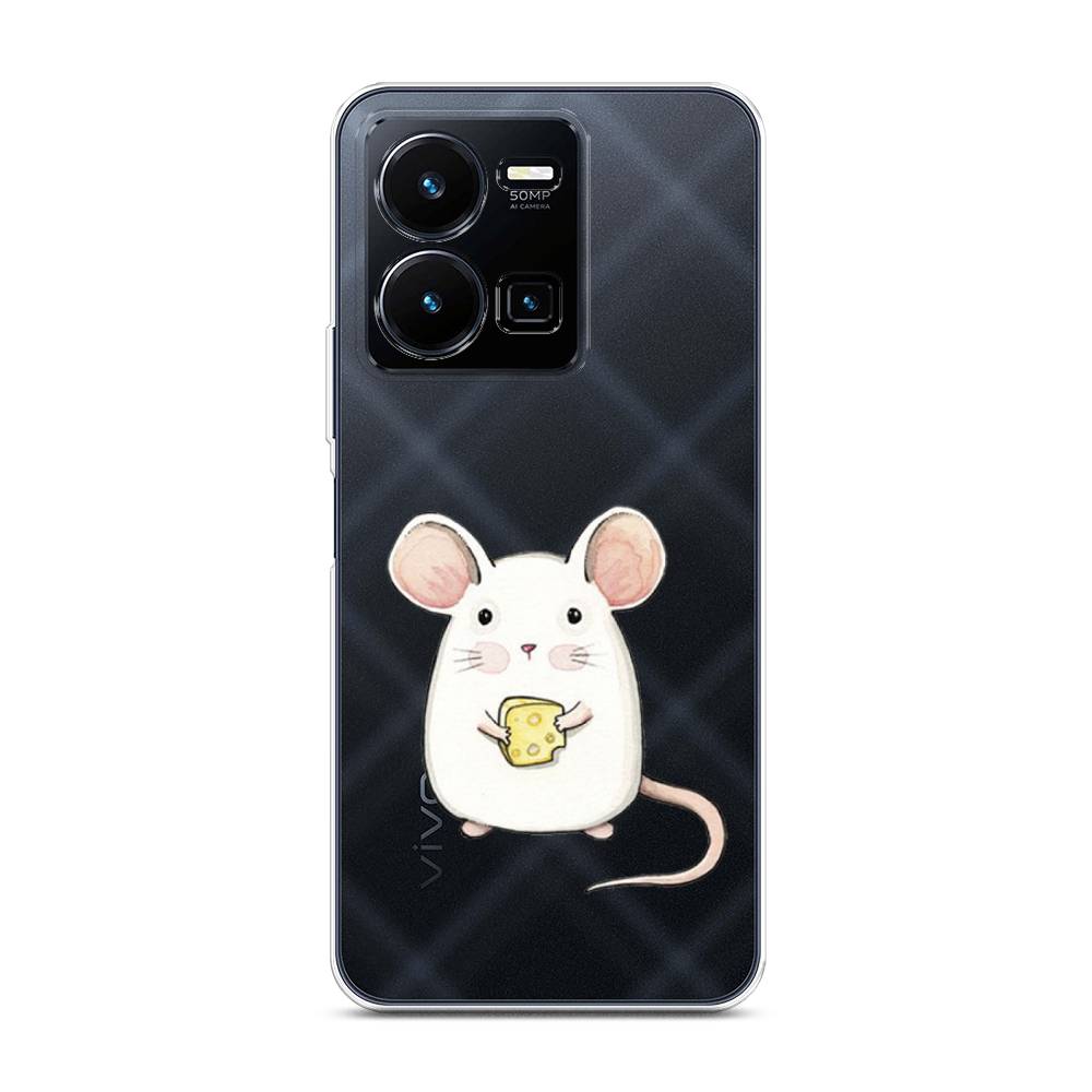 

Чехол Awog на Vivo Y35 4G / Виво Y35 4G "Мышка", Белый;розовый;прозрачный