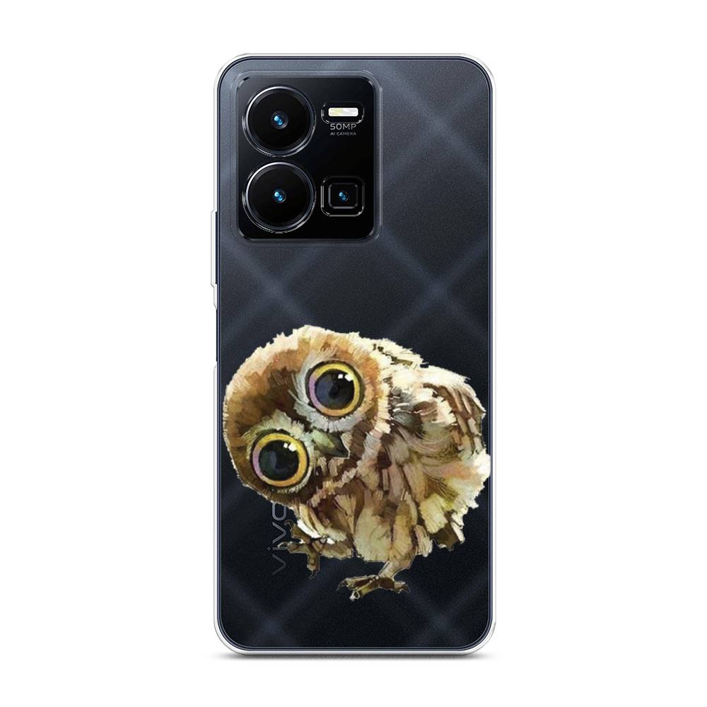 

Чехол Awog на Vivo Y35 4G / Виво Y35 4G "Любопытный совенок", Коричневый;белый;прозрачный