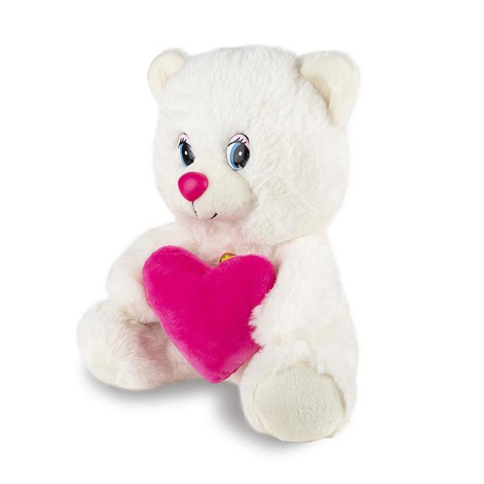 фото Мягкая игрушка «мишка с сердцем» озвученный, 21 см maxiplay