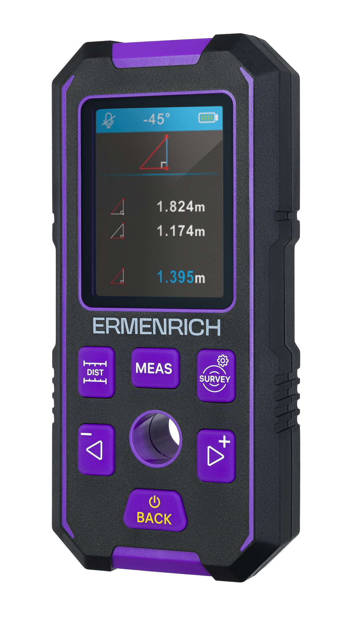 Детектор скрытой проводки Ermenrich Ping SM90 83842, фиолетовый