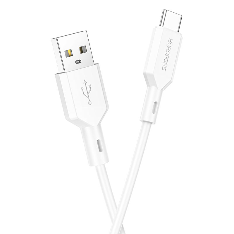 

Дата-кабель USB 3.0A для Type-C Borofone BX70 ПВХ 1м White, BX70a