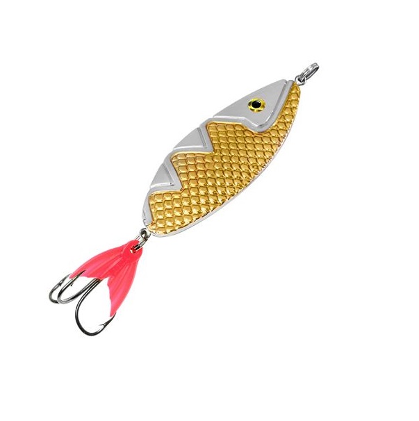 Блесна для рыбалки AQUA СПИНКА 10,0g цвет 06 (золото, серебро), 1 штука
