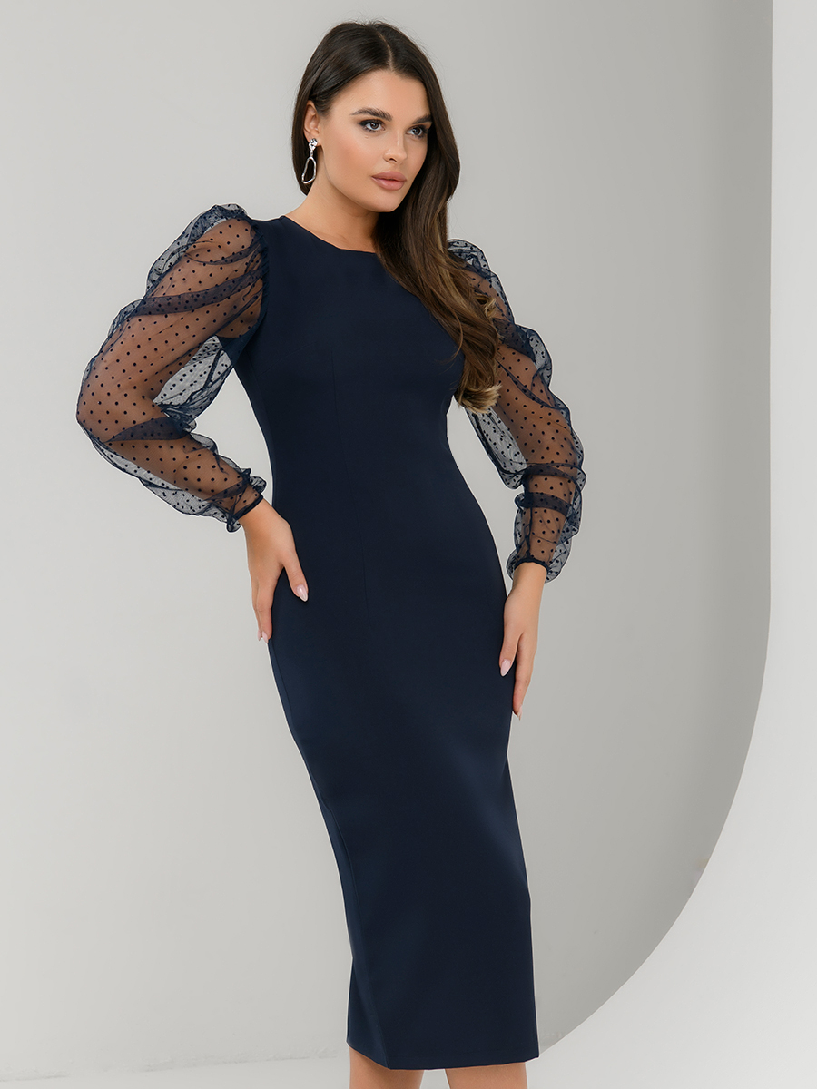 фото Платье женское 1001dress 0142101-02539 синее 40 ru