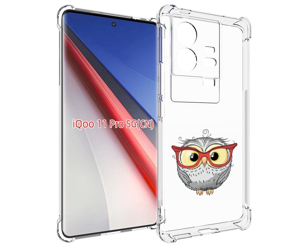 

Чехол бампер MyPads сова-в-красных-очках для Vivo iQOO 11 Pro пр..., Прозрачный, Tocco