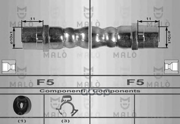 

Шланг Тормозной Malo арт. 8971