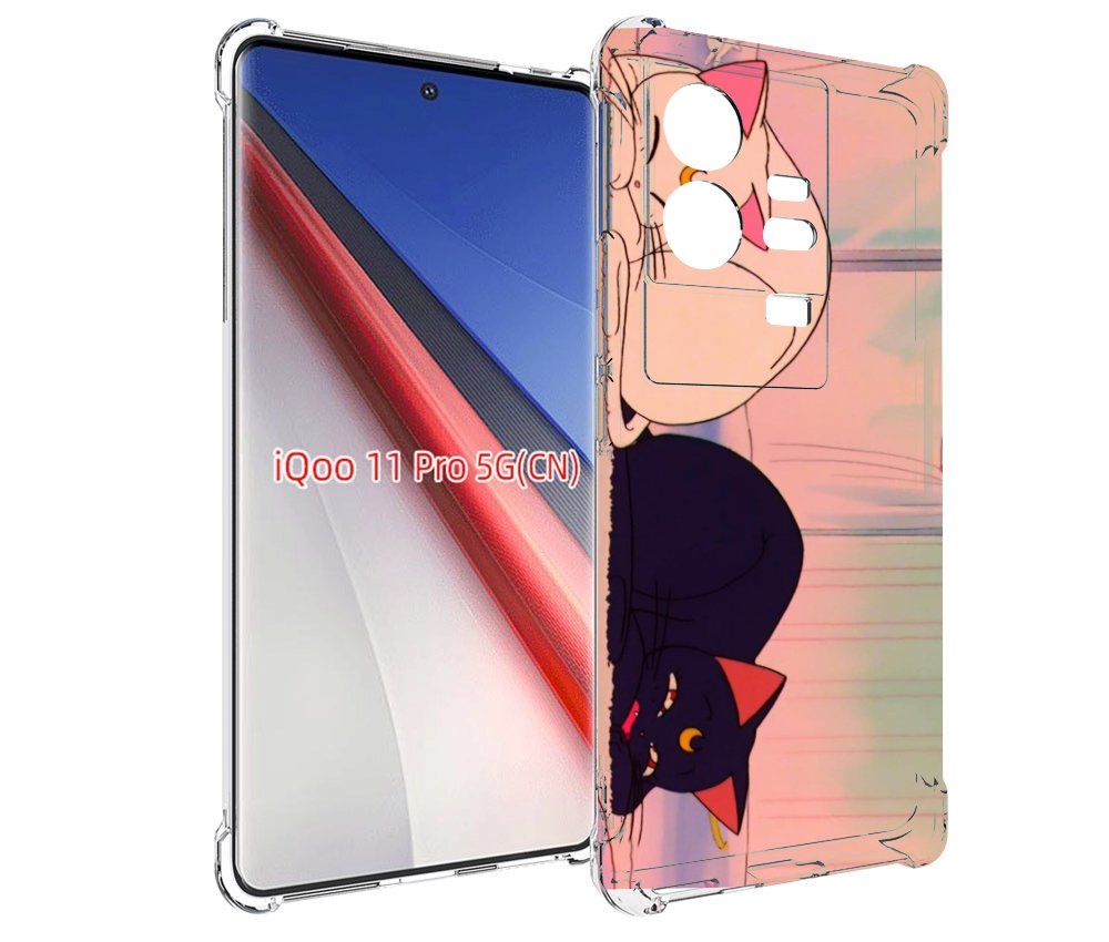 

Чехол бампер MyPads спящие коты для Vivo iQOO 11 Pro противоударный, Прозрачный, Tocco