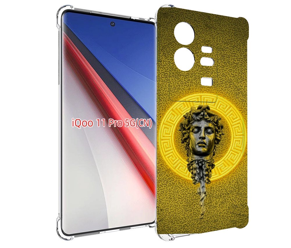 

Чехол бампер MyPads статуя версачи для Vivo iQOO 11 Pro противоу..., Прозрачный, Tocco