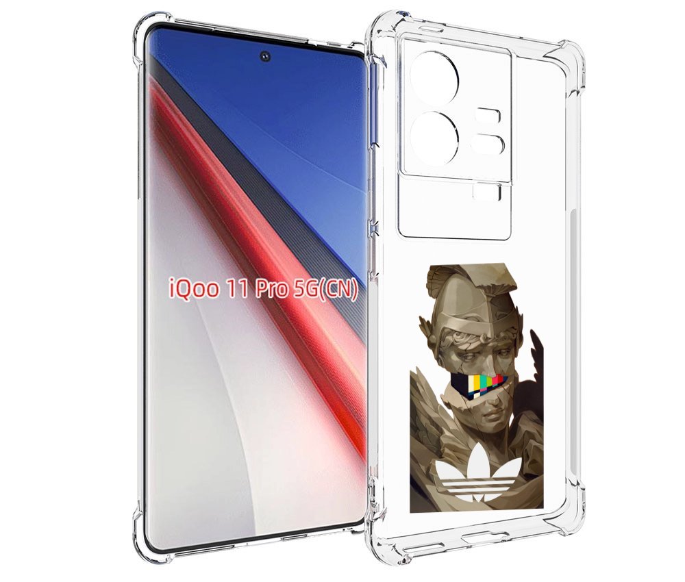 

Чехол бампер MyPads статуя-адидас для Vivo iQOO 11 Pro противоуд..., Прозрачный, Tocco