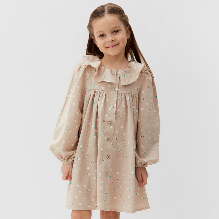 

Платье детское с воротником KAFTAN, р.30 (98-104), бежевый