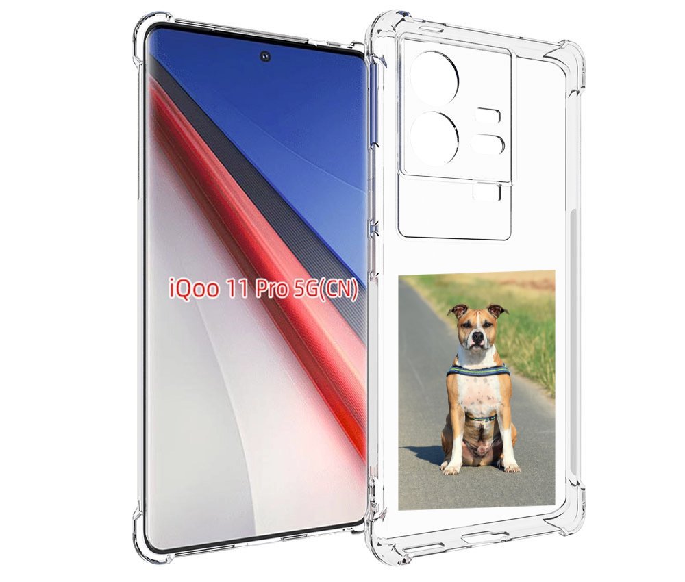 

Чехол бампер MyPads стаффорд терьер для Vivo iQOO 11 Pro противо..., Прозрачный, Tocco