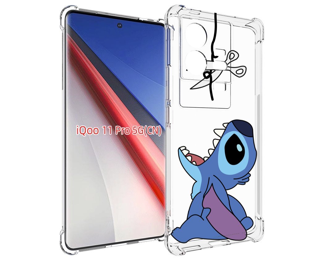 

Чехол бампер MyPads стич-с-ножницами для Vivo iQOO 11 Pro против..., Прозрачный, Tocco