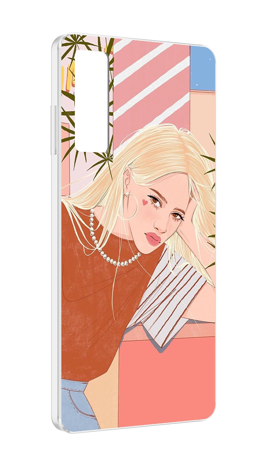 

Чехол MyPads летняя-девочка женский для TCL 20 5G, Прозрачный, Tocco