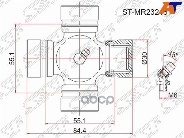 

SAT STMR232151 Крестовина MITSUBISHI L200 96-05/PAJERO/MONTERO SPORT CHALLENGER 96-06