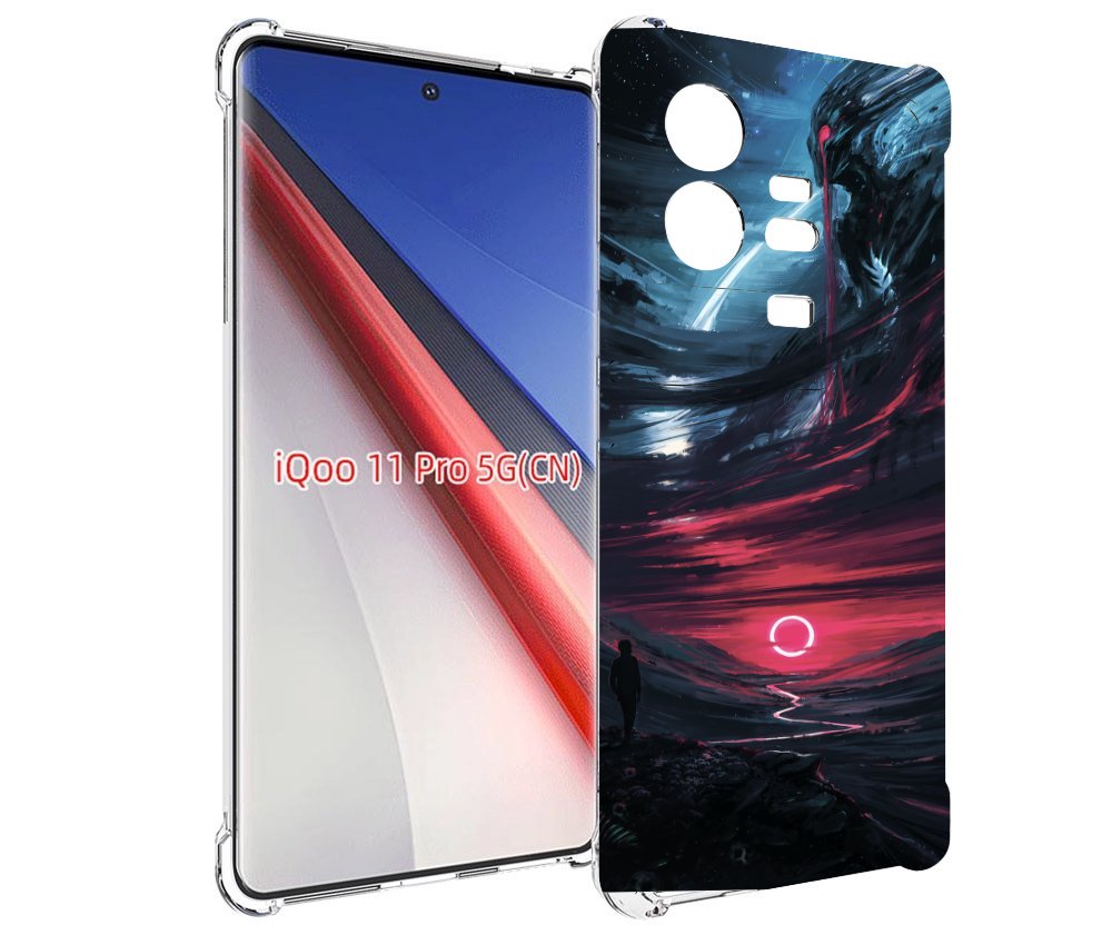 

Чехол бампер MyPads страшный мир для Vivo iQOO 11 Pro противоуда..., Прозрачный, Tocco