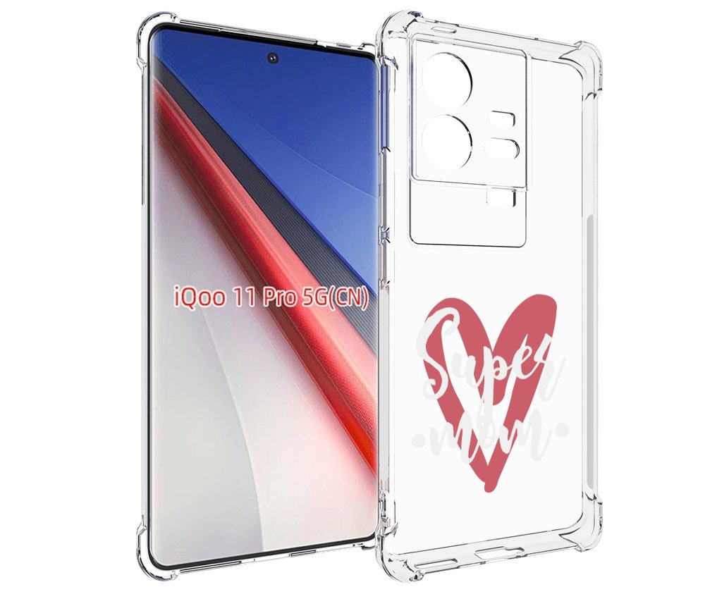 

Чехол бампер MyPads супер-мать для Vivo iQOO 11 Pro противоударный, Прозрачный, Tocco