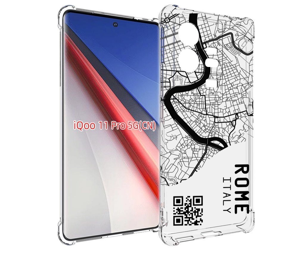 

Чехол бампер MyPads схема-рим для Vivo iQOO 11 Pro противоударный, Прозрачный, Tocco