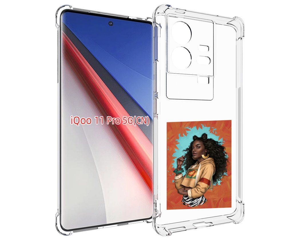 

Чехол бампер MyPads темная-девушка женский для Vivo iQOO 11 Pro ..., Прозрачный, Tocco
