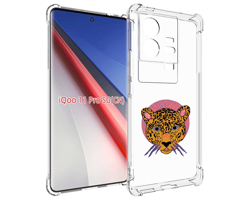 

Чехол бампер MyPads тигр-в-кругу для Vivo iQOO 11 Pro противоуда..., Прозрачный, Tocco