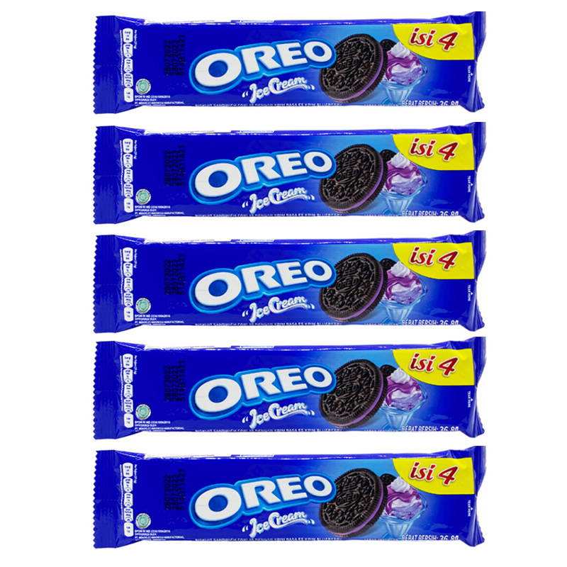 Печенье Oreo со вкусом черничного мороженого, 5 шт по 36,8 г