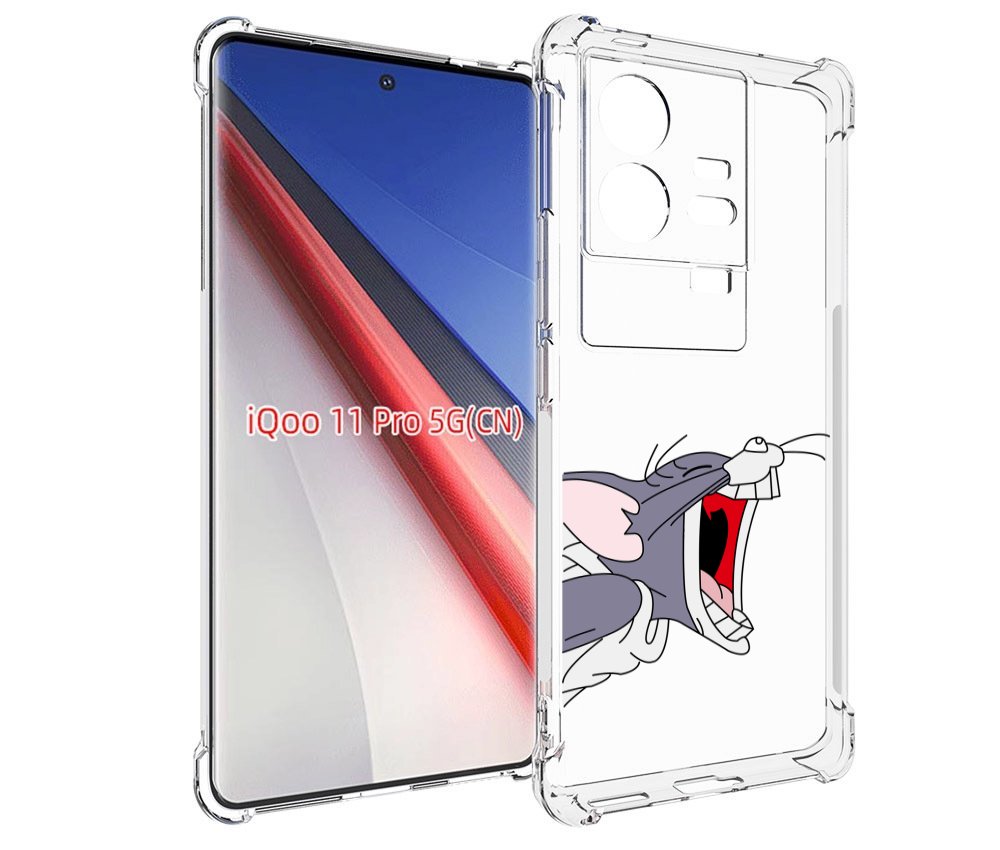 

Чехол бампер MyPads том-голодный для Vivo iQOO 11 Pro противоуда..., Прозрачный, Tocco