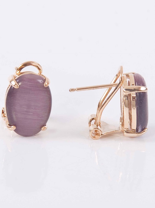 

Серьги из бижутерного сплава Lotus Jewelry 3023E-10CA-violet, кошачий глаз, 3023E-10CA-violet