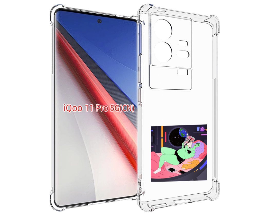

Чехол бампер MyPads трехглазая девушка зеленая для Vivo iQOO 11 ..., Прозрачный, Tocco