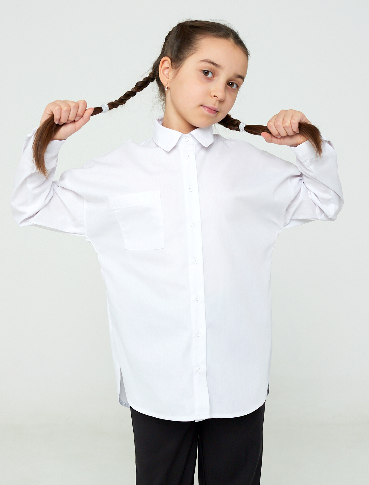 Рубашка детская IRINA EGOROVA Kimono Blouse, белый, 128