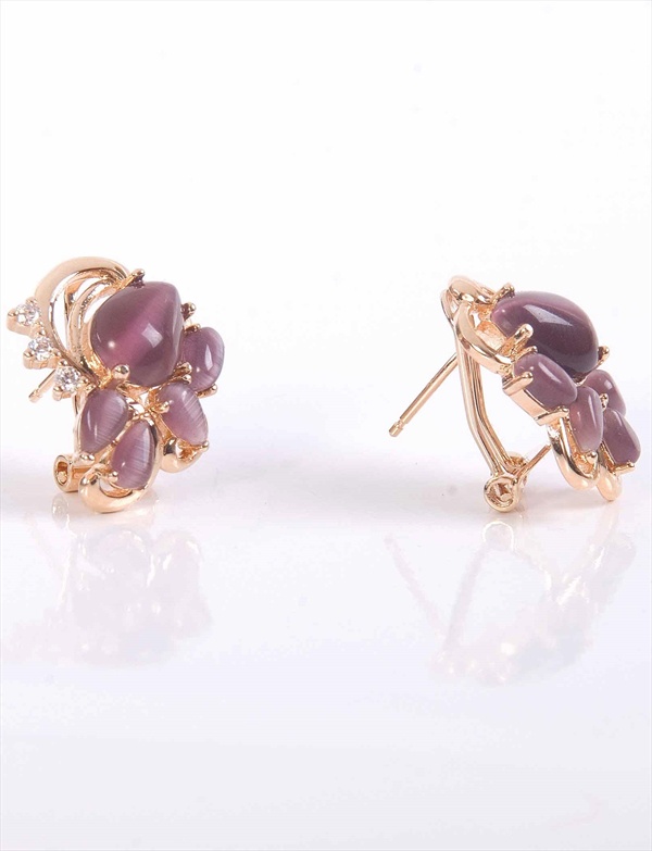 

Серьги из бижутерного сплава Lotus Jewelry 3037E-07CA-violet, кошачий глаз, 3037E-07CA-violet