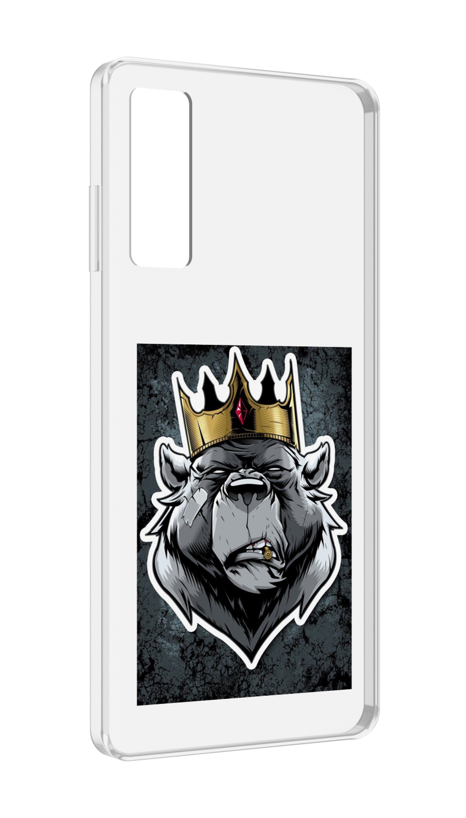 

Чехол MyPads медведь с короной для TCL 20 5G, Прозрачный, Tocco