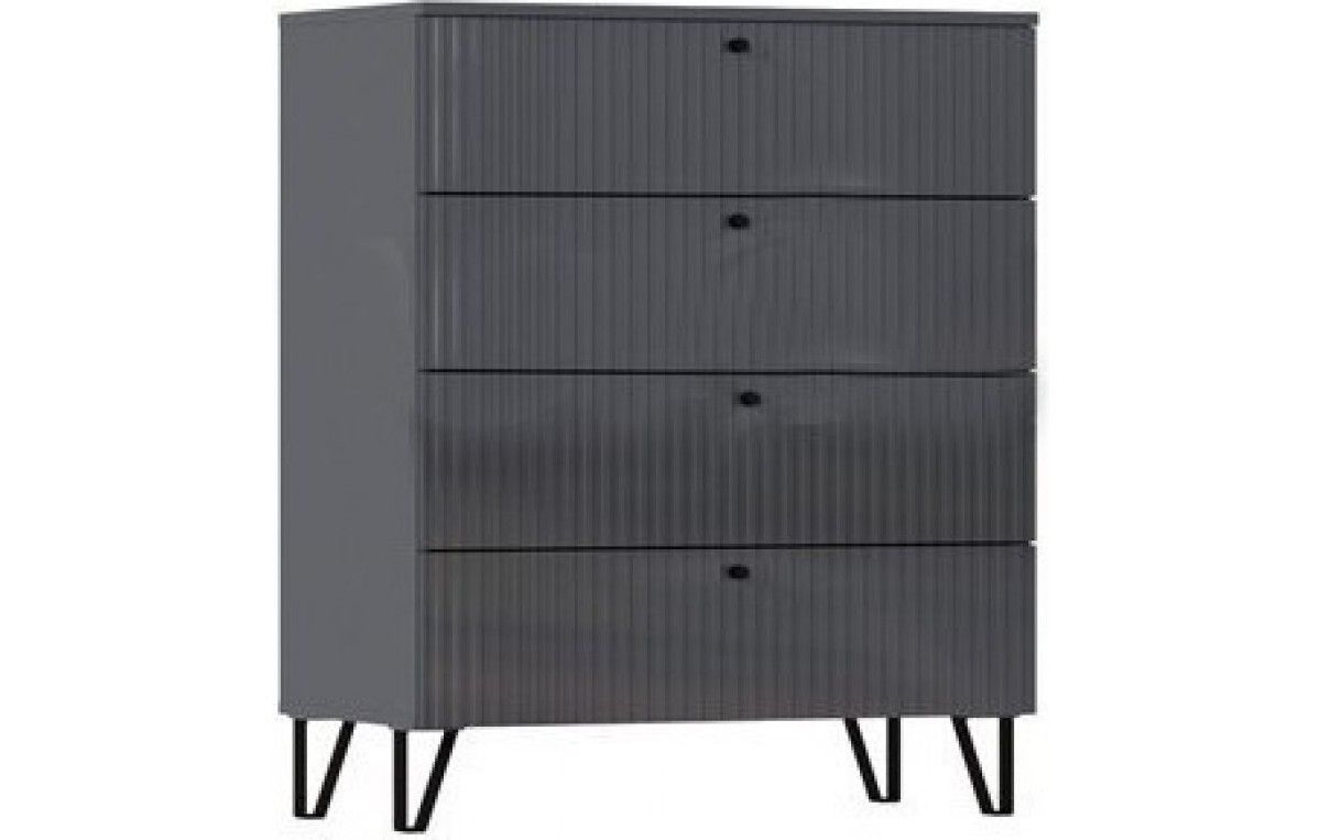 

Комод Оливия 4-ящ Графит глянец.Миф, Оливия 4-ящ