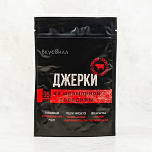 

Джерки ВкусВилл из мраморной говядины вяленые 35 г