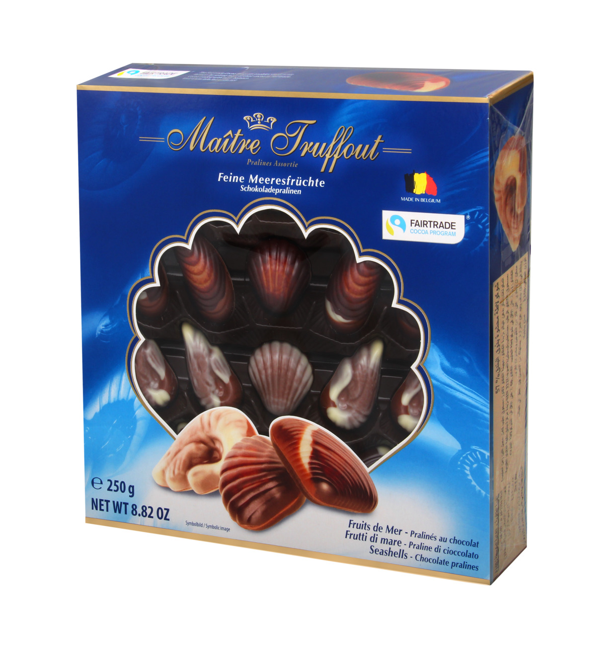 Шоколадные конфеты ракушки Maitre Truffout 250гр