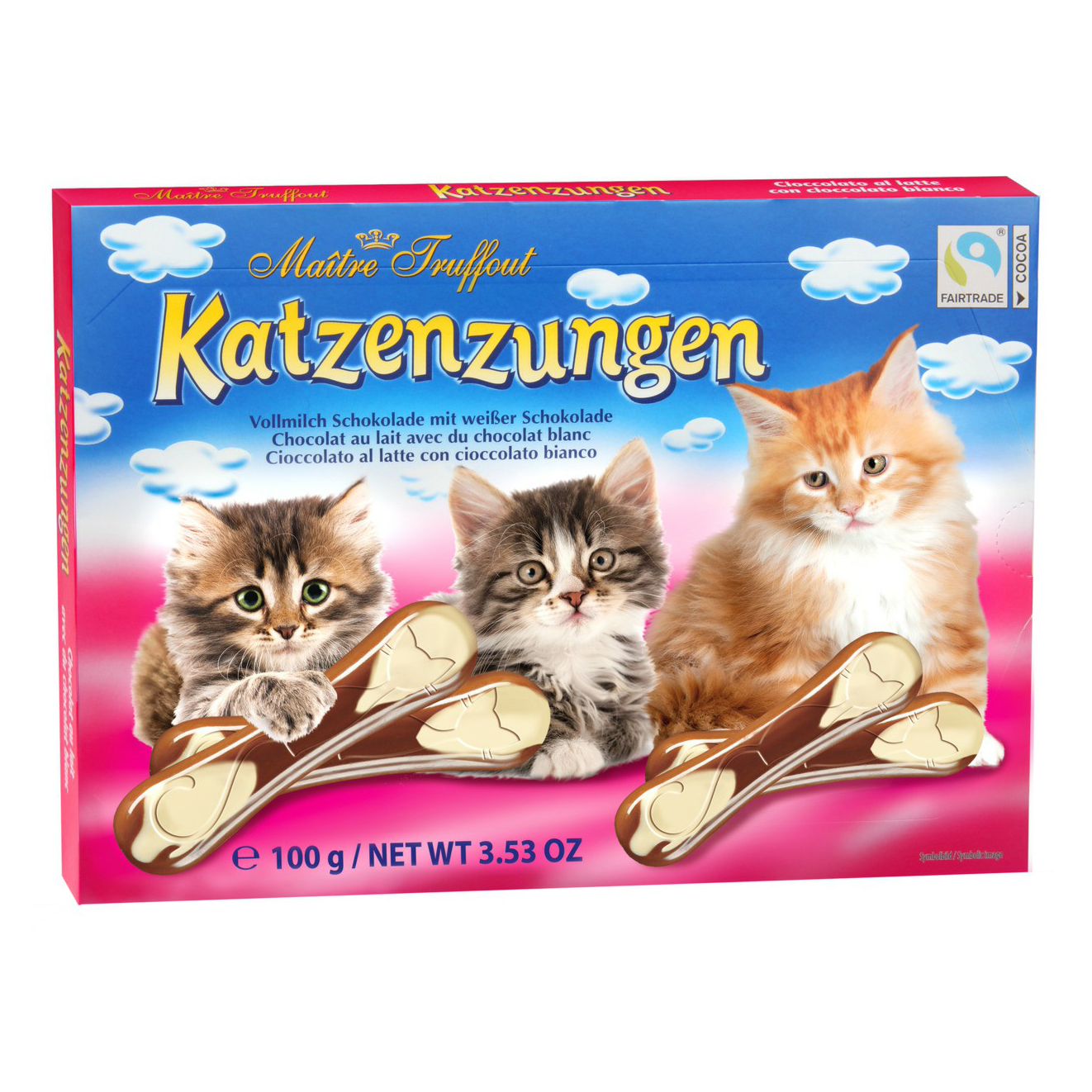 

Шоколад Maitre Truffout Katzenzungen молочный 100 г