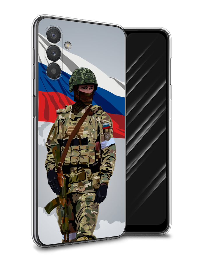 

Чехол Awog на Samsung Galaxy A13 5G/A04s "Солдат с флагом", Белый;синий;красный;зеленый, 2104150-1