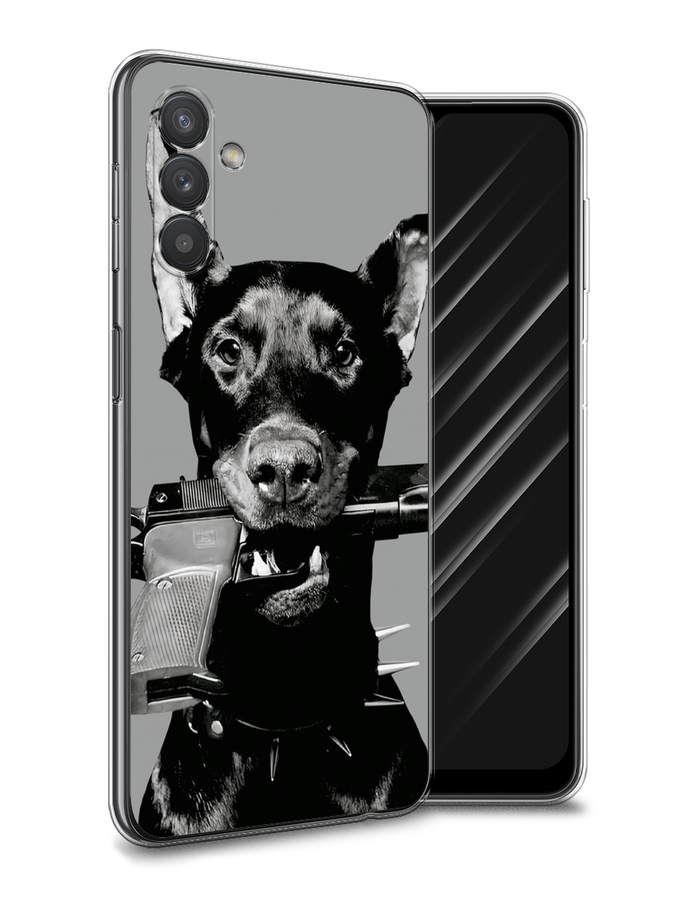 

Чехол Awog на Samsung Galaxy A13 5G/A04s "Доберман", Серый, 2104150-1