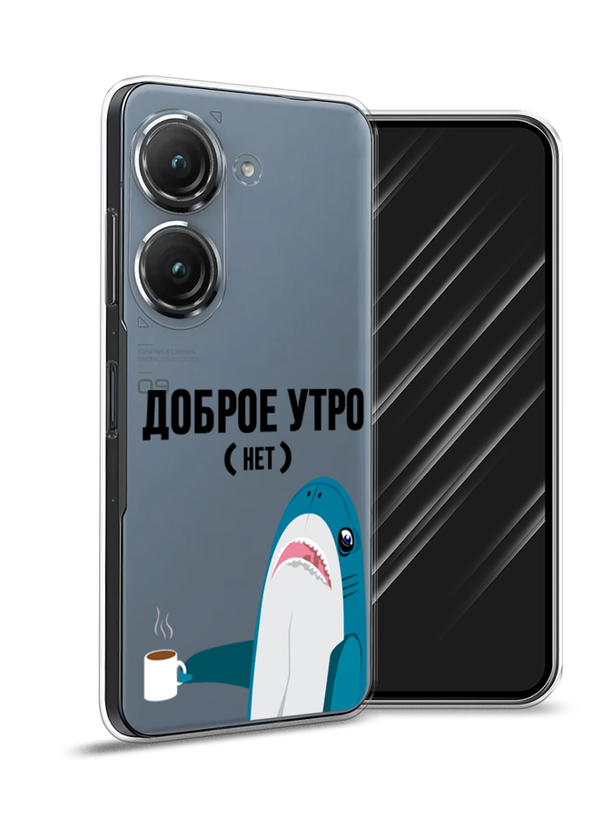 

Чехол Awog на Asus ZenFone 9 "Доброе утро", Синий;белый;черный, 44850-2