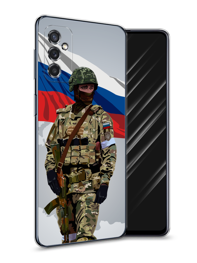 

Чехол Awog на Samsung Galaxy M52 "Солдат с флагом", Белый;синий;красный;зеленый, 2104350-1