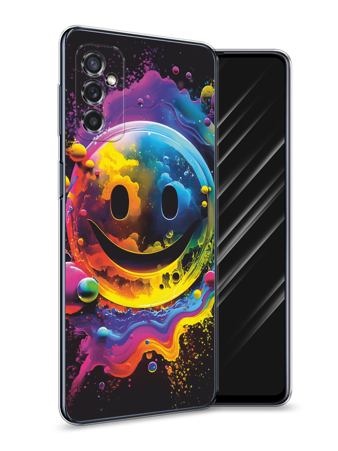 

Чехол Awog на Samsung Galaxy M52 "Кислотный смайл", Фиолетовый;желтый;синий, 2104350-1