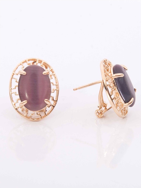 

Серьги из бижутерного сплава Lotus Jewelry 897E-07CA-violet, кошачий глаз, 897E-07CA-violet