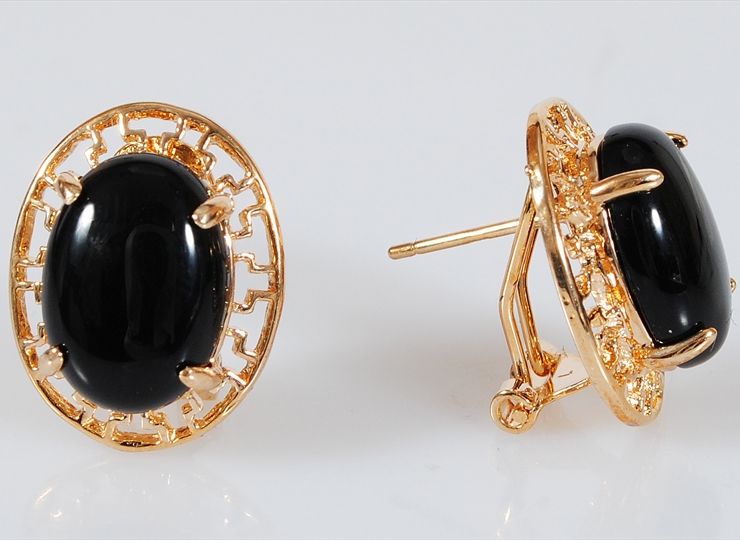 

Серьги из ювелирного сплава Lotus Jewelry 897E-07on, оникс, 897E-07on