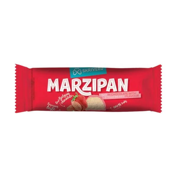 

Шоколадный батончик Skriveru Марципан со вкусом клубники 40 г