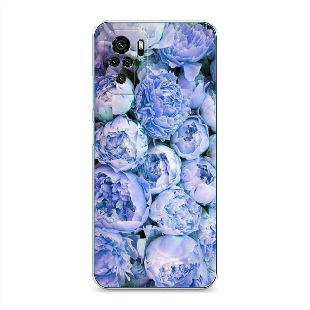 фото Чехол awog "пионы голубые" для xiaomi redmi note 10