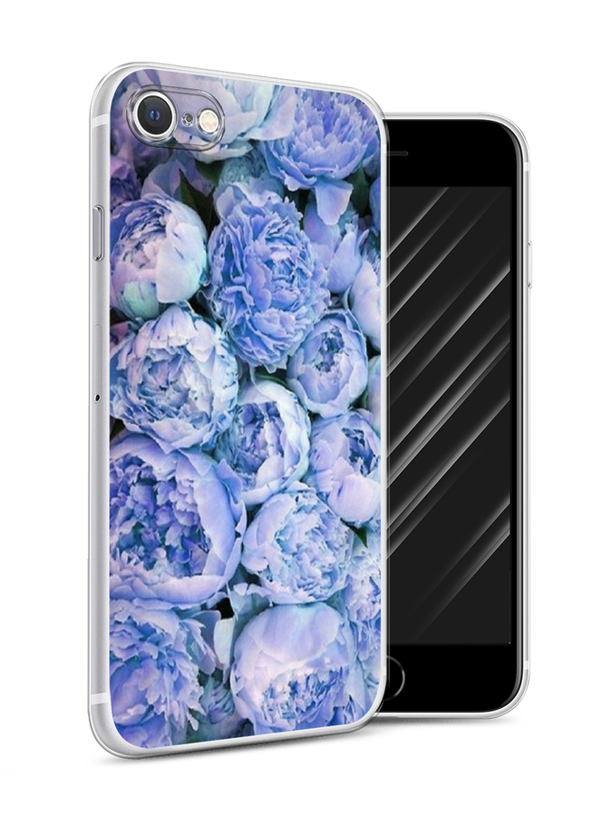 

Чехол Awog на Apple iPhone 7 / Айфон 7 "Пионы голубые", Разноцветный, 10650-8