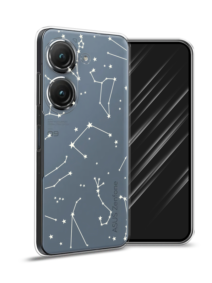 

Чехол Awog на Asus ZenFone 9 "Созвездия", Прозрачный;серый;бежевый, 44850-7