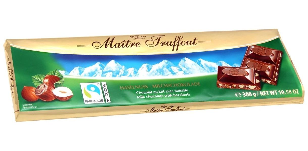 

Шоколад Maitre Truffout молочный с дробленым фундуком 100 г