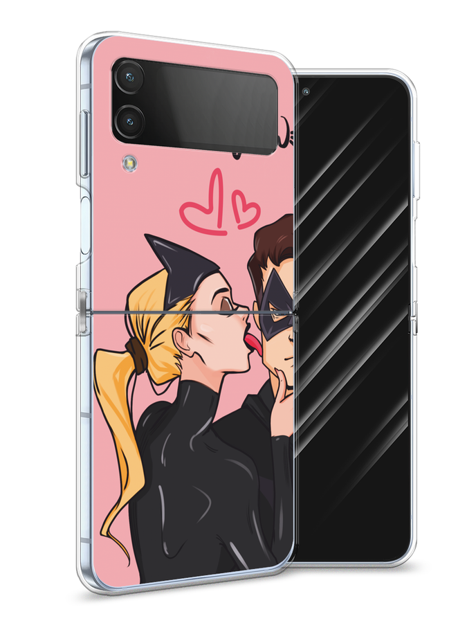 

Чехол Awog на Samsung Galaxy Z Flip 4 "Kiss of Cat Woman", Розовый;черный;бежевый, 2106650-1