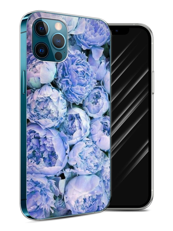 

Чехол Awog на Apple iPhone 12 / Айфон 12 "Пионы голубые", Разноцветный, 12550-8
