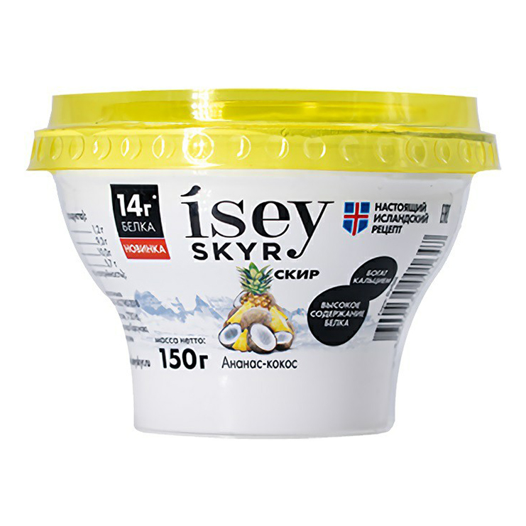 

Скир Isey Skyr Исландский Ананас-кокос 1,2% БЗМЖ 150 г