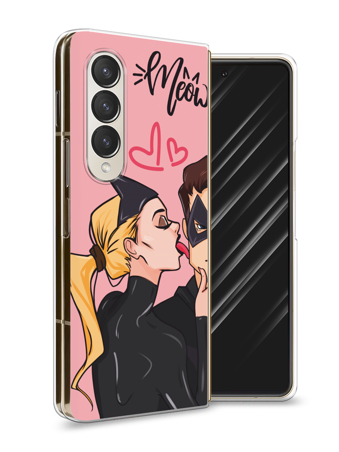 

Чехол Awog на Samsung Galaxy Z Fold 4 "Kiss of Cat Woman", Розовый;черный;бежевый, 2106950-1