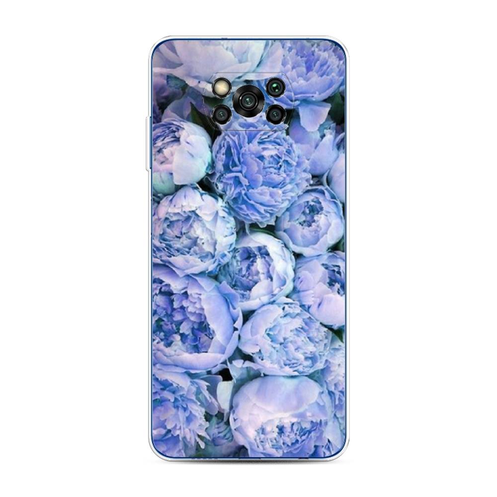 

Чехол Awog на Poco X3 NFC "Пионы голубые", Разноцветный, 39250-8